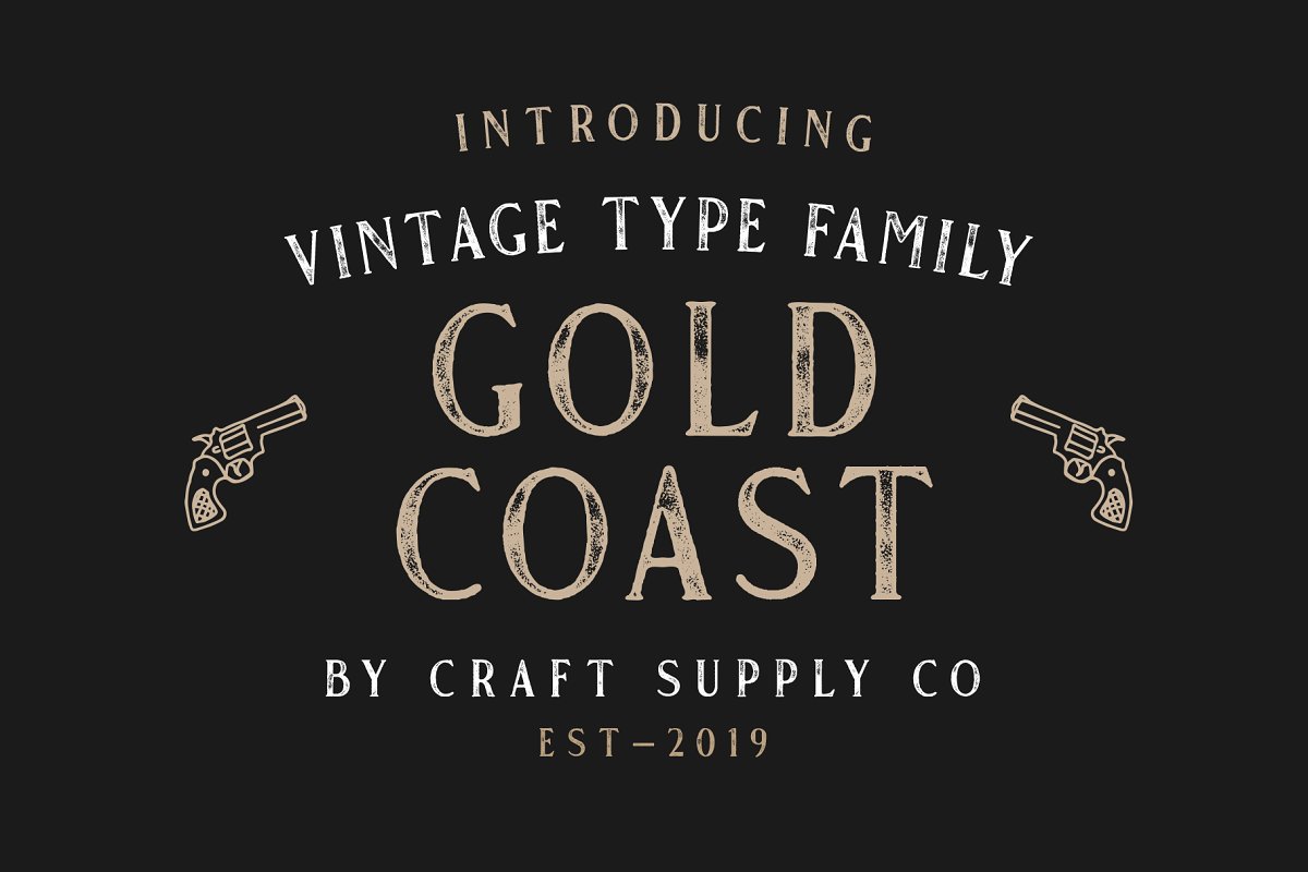 Beispiel einer Gold Coast Regular-Schriftart